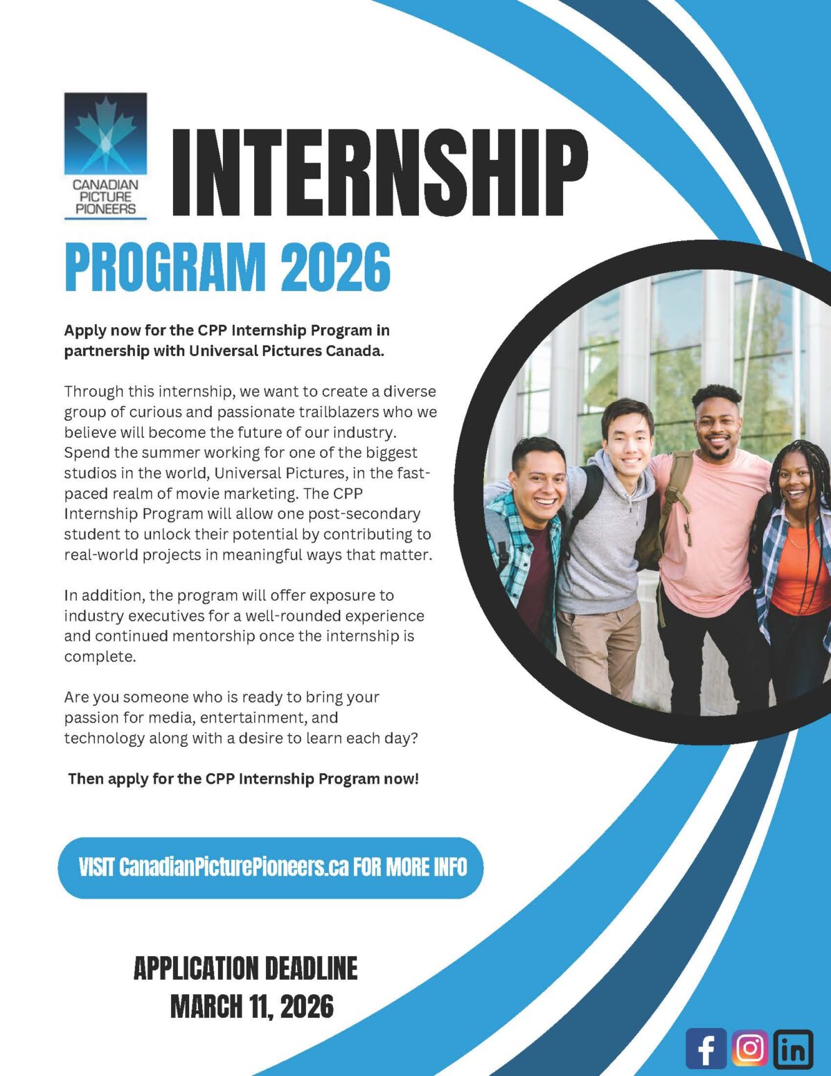 2026 CPP Internship Program – Universal Pictures Canada | Canadian ...