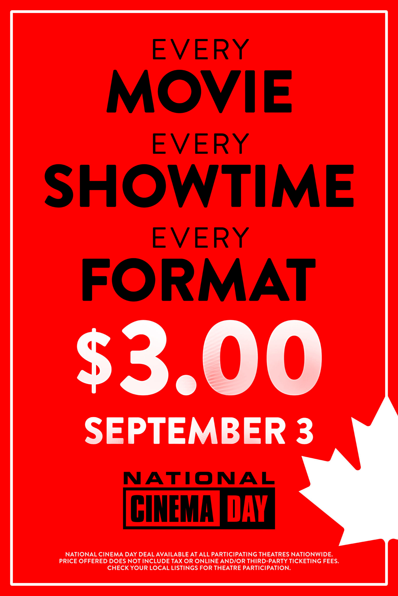 » National Cinema Day Saturday Sept. 03Canadian Picture Pioneers